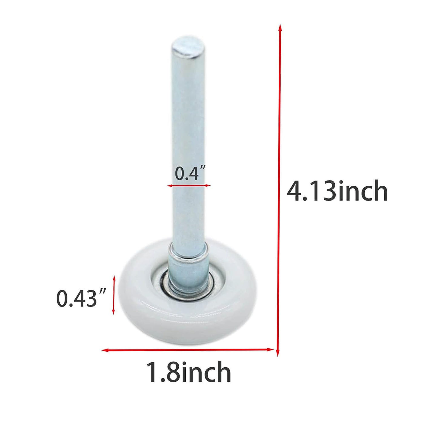 1.8" Nylon Garage Door Roller 4" Stem, Quiet Garage Door